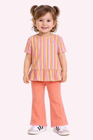 gestreepte blousetop oranje