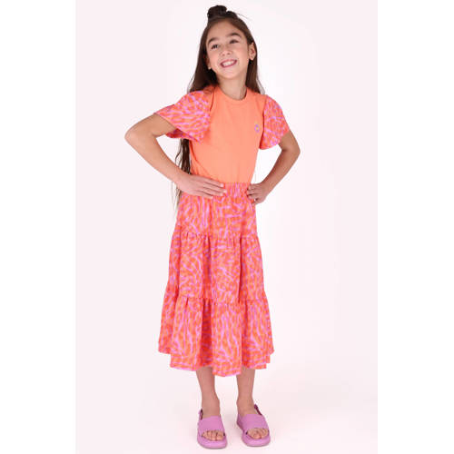 B.Nosy maxi rok met panterprint roze Meisjes Polyester Dierenprint - maat 146/152 afbeelding