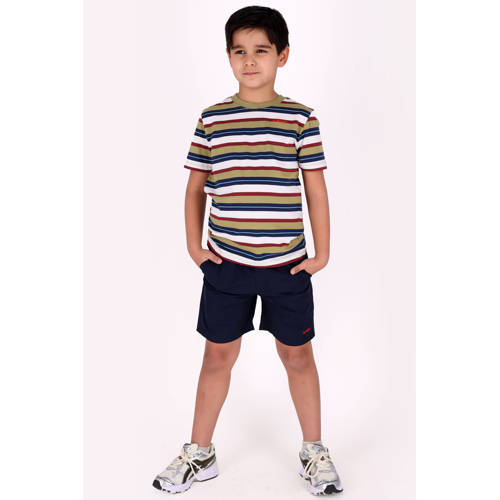 B.Nosy gestreepte T-shirt groen Jongens Katoen Ronde hals Streep - maat 146/152 afbeelding