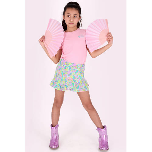B.Nosy T-shirt met backprint roze Meisjes Stretchkatoen Ronde hals Backprint - maat 104 afbeelding