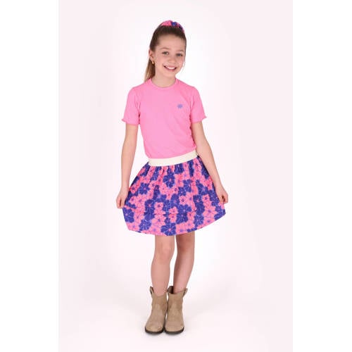 B.Nosy midi jurk roze Meisjes Polyester V-hals All over print - maat 122/128 afbeelding