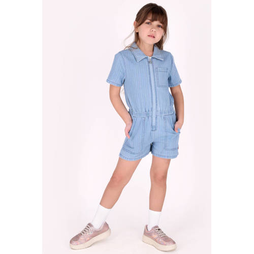 B.Nosy gestreepte playsuit light blue denim Blauw Streep - maat 116 afbeelding