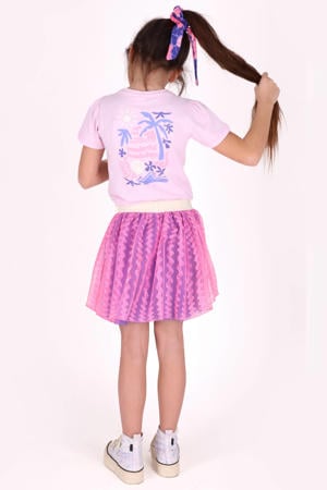 T-shirt met backprint roze