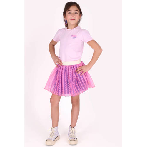 B.Nosy T-shirt met backprint roze Meisjes Stretchkatoen Ronde hals Backprint - maat 158/164 afbeelding