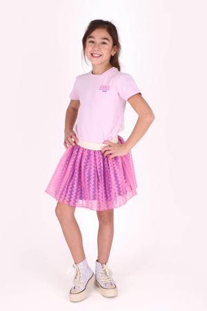 mesh korte rok roze