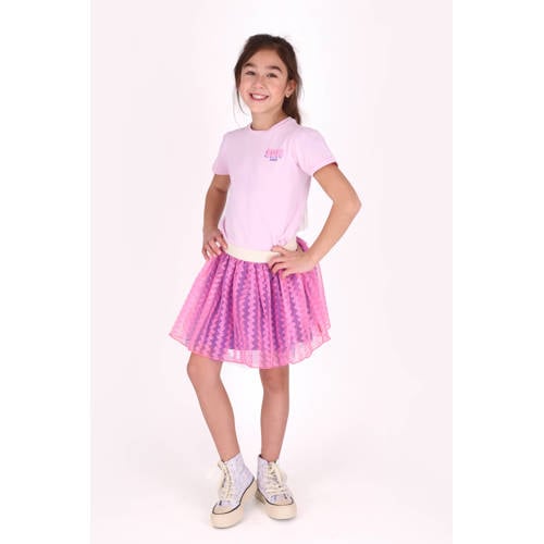 B.Nosy mesh korte rok roze Meerkleurig - maat 98 | Rok van B.Nosy afbeelding