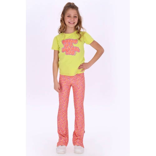 B.Nosy flared legging roze Broek Meisjes Polyester All over print - maat 152 afbeelding