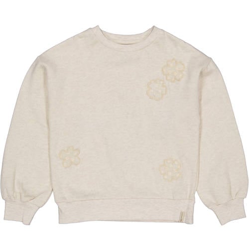 LEVV Little gebloemde sweater ecru Bloemen - maat 86 afbeelding