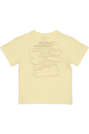 T-shirt met backprint lichtgeel