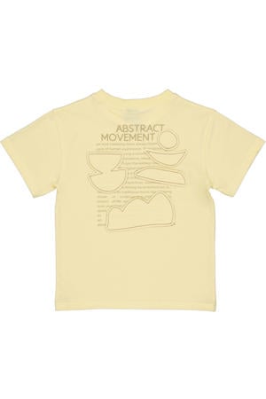 T-shirt met backprint lichtgeel