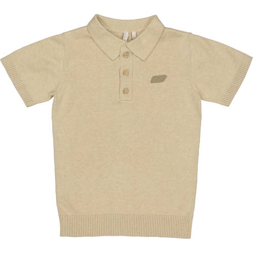 LEVV Little polo beige Jongens Katoen Polokraag Effen - maat 110 afbeelding