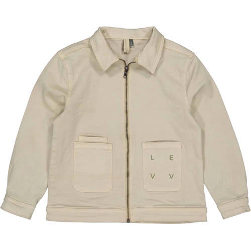 LEVV Little jack beige Jas Jongens Stretchkatoen Klassieke kraag Effen - maat 140 afbeelding