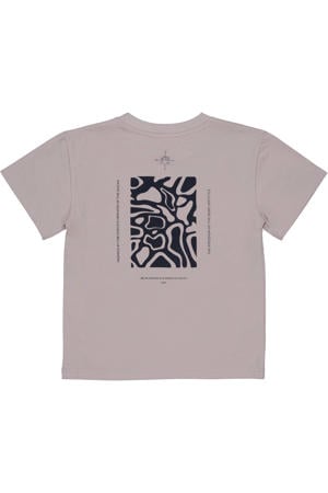 T-shirt met backprint grijs