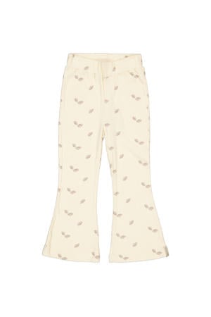 regular waist gebloemde casual broek ecru