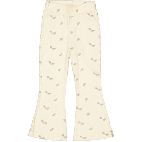 LEVV Little regular waist gebloemde casual broek ecru Meisjes Katoen Bloemen - maat 116 afbeelding