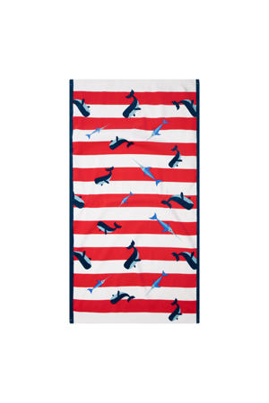 kinderstrandlaken (135x65 cm) Wit/Rood