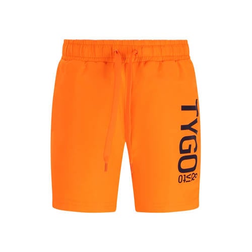 TYGO & vito zwemshort oranje Jongens Polyester Effen - maat 110-116 afbeelding