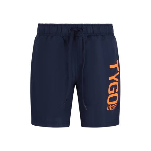 TYGO & vito zwemshort donkerblauw Jongens Polyester Effen - maat 146-152 afbeelding