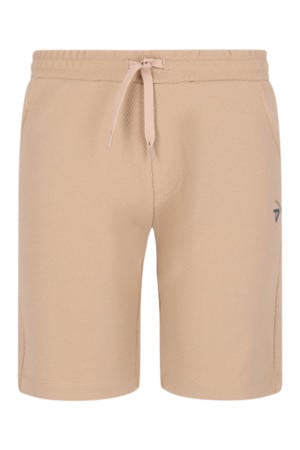 regular waist casual short zand met textuur