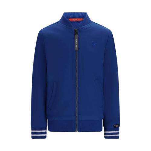 TYGO & vito sweatvest blauw Jongens Polyester Opstaande kraag Effen - maat 98-104 afbeelding
