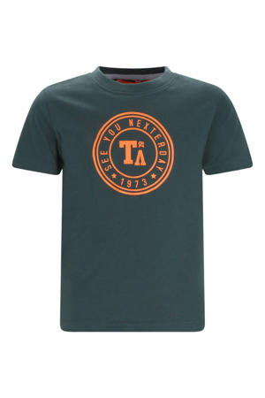 jersey T-shirt donkergroen