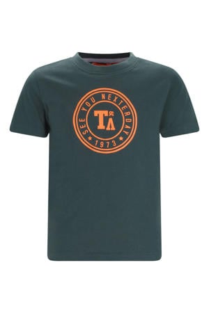 jersey T-shirt donkergroen