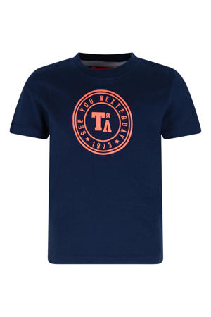 jersey T-shirt donkerblauw
