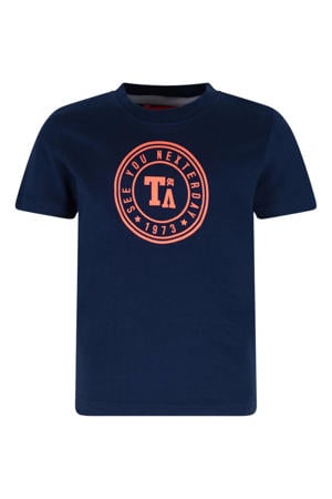 jersey T-shirt donkerblauw