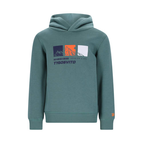 TYGO & vito hoodie groen Sweater Printopdruk - maat 92 afbeelding