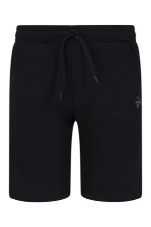 regular waist casual short zwart met textuur