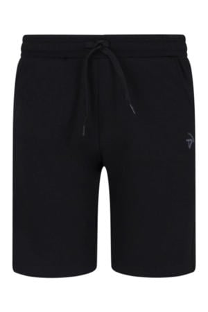 regular waist casual short zwart met textuur