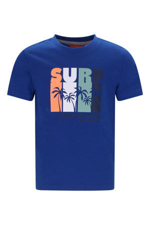 jersey T-shirt blauw