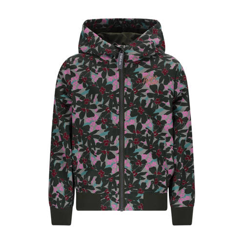 TYGO & vito jack olijfgroen Jas Meisjes Polyester Capuchon Bloemen - maat 146-152 afbeelding