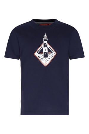 jersey T-shirt donkerblauw