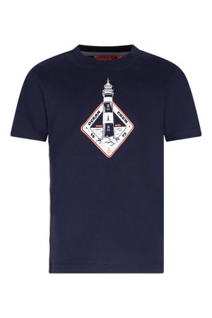 jersey T-shirt donkerblauw