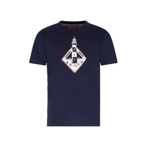 TYGO & vito jersey T-shirt donkerblauw Jongens Katoen Ronde hals Printopdruk - maat 146-152 afbeelding