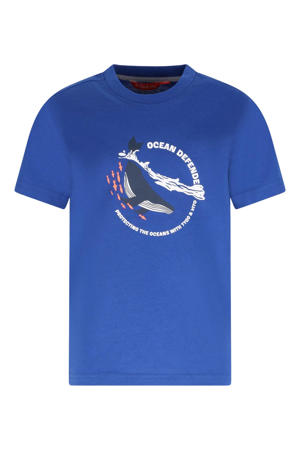 jersey T-shirt blauw