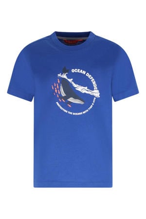jersey T-shirt blauw