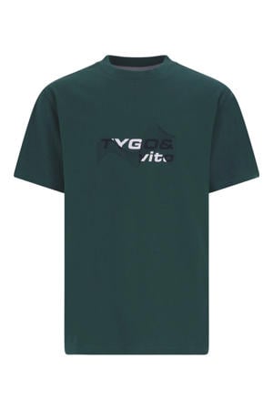 jersey T-shirt donkergroen