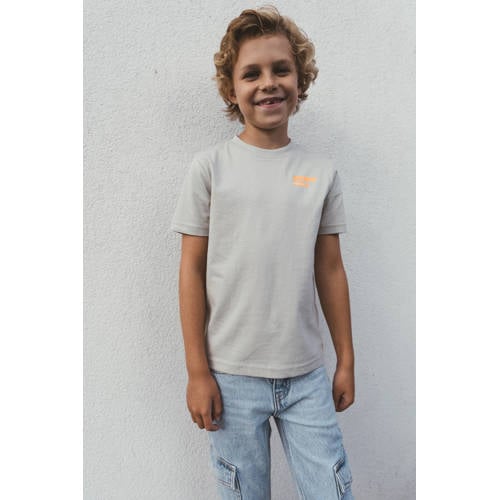 TYGO & vito T-shirt met backprint zand Beige Jongens Katoen Ronde hals - maat 146-152 afbeelding
