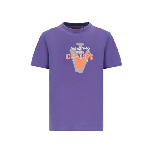 TYGO & vito jersey T-shirt paars Jongens Katoen Ronde hals Printopdruk - maat 146-152 afbeelding