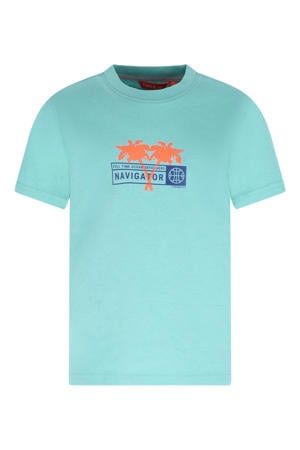 jersey T-shirt blauw