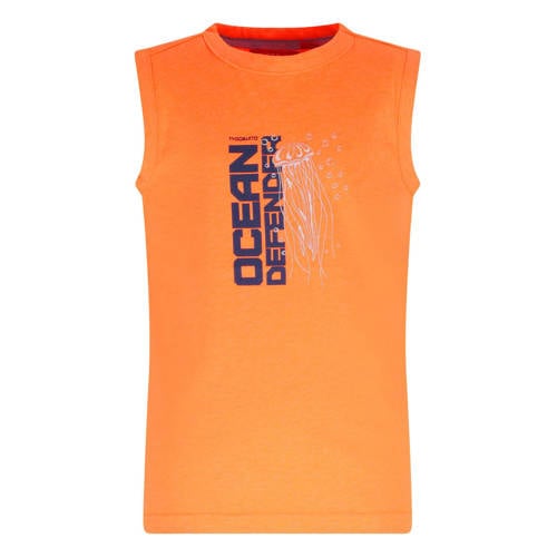 TYGO & vito jersey tanktop oranje Jongens Katoen Ronde hals Printopdruk - maat 122-128 afbeelding