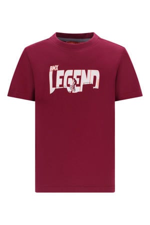 jersey T-shirt donkerrood