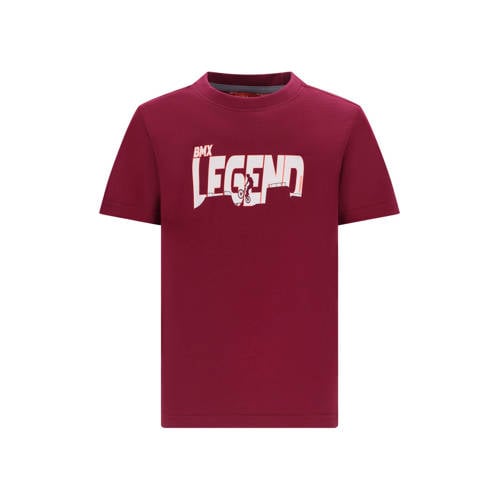 TYGO & vito jersey T-shirt donkerrood Jongens Katoen Ronde hals Printopdruk - maat 122-128 afbeelding