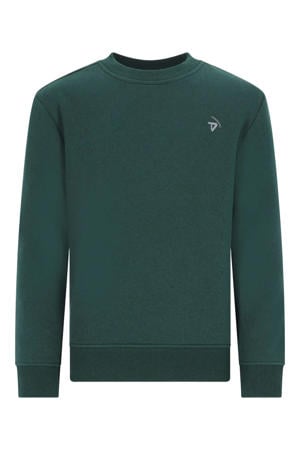sweater met backprint donkergroen