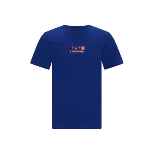 TYGO & vito jersey T-shirt blauw Printopdruk - maat 134-140 afbeelding