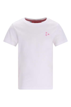 jersey T-shirt met backprint wit