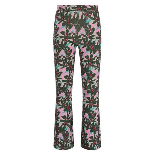 TYGO & vito jersey flared broek olijfgroen Meisjes Katoen All over print - maat 134-140 afbeelding