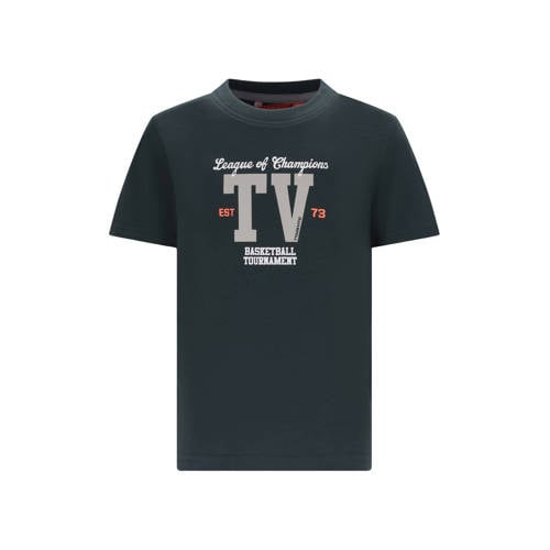 TYGO & vito jersey T-shirt donkergroen Jongens Katoen Ronde hals Printopdruk - maat 146-152 afbeelding